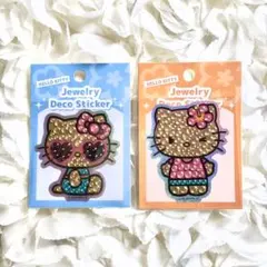 【匿名配送】キティ 日焼けキティ　ジュエリーデコステッカー 2枚②