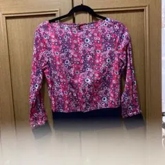 花柄ピンク長袖Tシャツ 38