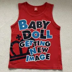 BABYDOLL ノースリーブ タンクトップ 130 赤のサムネイル