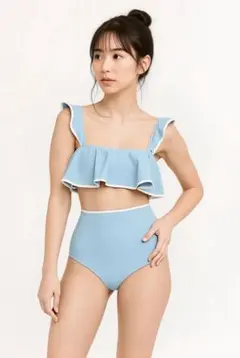 水着 Amune 体型カバー 水色