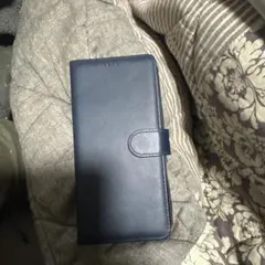 ネイビー 手帳型ケース カードポケット付き iPhone16pro MAX用