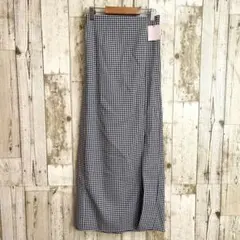 新品タグ付き NICE CLAUP タイトロングスカート ギンガムチェック M
