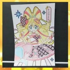 塗り絵　完成品　プリキュア　キュアアイドル