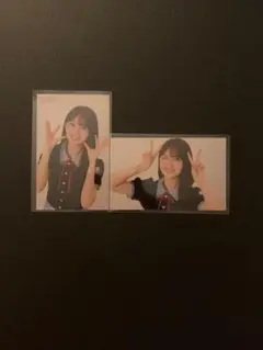 日向坂46 山下葉留花 　14th制服　ミニ生写真　２種コンプ