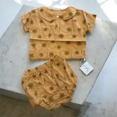 【新品】デイジー 花柄 セットアップ♪半袖 ブラウス&ブルマ ベビー服