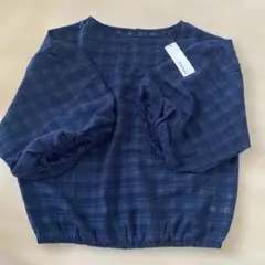 ネイビー ブラウス Lサイズ