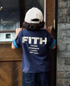 FITH 天竺×ボーダーリバーシブル Big半袖 Tシャツ 新品 140のサムネイル