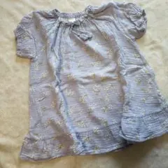 テータテート　花柄 薄紫色 チュニック 110cm