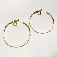 新品フープイヤリング ビッグフープイヤリング リングイヤリング フープ ピンク