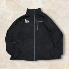 た*つ様 00s コロンビア フリースジャケット ブラック US 企業ロゴ 肉厚