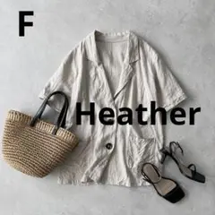 n941【Heather】半袖ジャケット リネン レーヨン 春夏のサムネイル