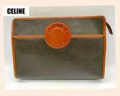 ★ランクAB★セリーヌ サークルロゴ レザー クラッチバック