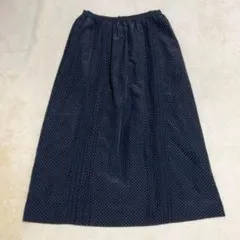 YUA-252 INGEBORG インゲボルグ ドットスカート ロング丈 黒のサムネイル