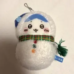 ちいかわ ハチワレ雪だるま マスコット キーホルダー