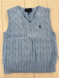 ポロ ラルフローレン Vネックベスト ライトブルー