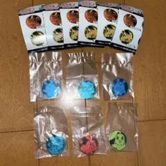 ポケモンコインコレクション　第6弾チコリータ、ポカブ、ワニノコ2枚、マリルリ2枚