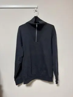 【即購入OK】agnes b. ハーフジップ スウェット ブラック　フランス製のサムネイル
