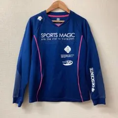 x326 DESCENTE スポーツマジック 長袖ウェアブルー サイズO
