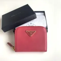PRADA サフィアーノレザー コインケース ピンク