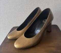 美品　ゴールド　パンプス　ハイヒール　ヒール　プレーンパンプス　23㎝
