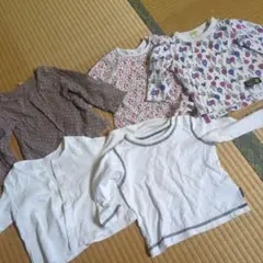ベビー服 トップス 70〜80cm 5点セット　ロンT トレーナー　カーディガン