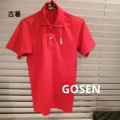 GOSEN　ポロシャツ　レッド　SSサイズ 鮮やか　赤