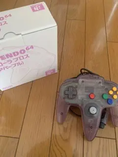 NINTENDO64 コントローラー クリアパープル 元箱付き