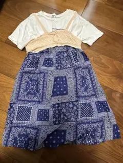 BREEZE 半袖ワンピース ペイズリー柄　120cm