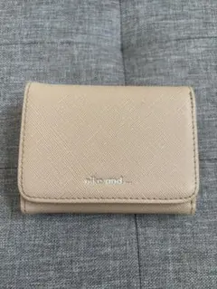 niko and ベージュ 三つ折り財布 レディース ミニ財布 折りたたみ財布