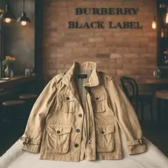 バーバリーブラックレーベル ミリタリージャケット 大きいサイズ ヴィンテージ