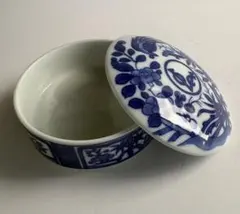 染付 蓋物 陶器 小物入れ 和食器 伝統工芸 骨董品