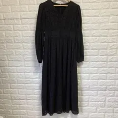SLY 黒　ロングワンピース　サイズ1 コットンレース