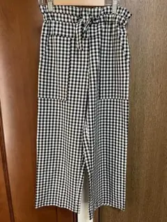 ギンガムチェック ワイドパンツ 13-14サイズ