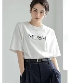 週末限定⭐︎MEISM by Re:EDIT刺繍ロゴエンブロイダリーパールTシャツ