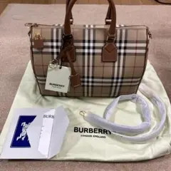 バーバリー ミニボストン ノバチェック 2WAY ボウリングバッグ