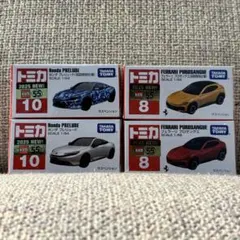 4台トミカ No.8 フェラーリ プロサングエ No.10 ホンダ プレリュード