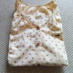 クロコダイル レディース 長袖シャツ　ブラウス　ドット模様