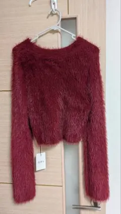 GRL シャギーニット ボルドー F