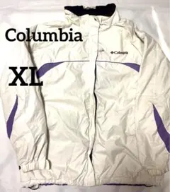 大きいサイズ XL 白 Columbia 中綿 入り ジャケット ナイロン