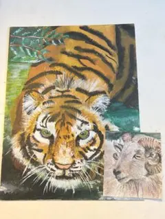 高原鉄男 TETSUO 板絵 『 立ち止まる勇気を持てば』猫 ネコ 額装 絵画