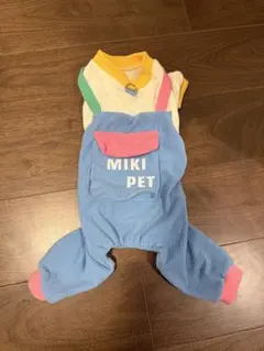 MIKI PET 多色オーバーオール犬服