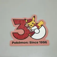 ウェイトレスピカチュウ ポケモンカフェ限定 30周年ステッカー