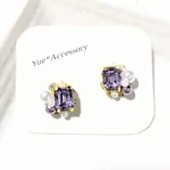 S-308　ハンドメイド☆ビジューピアス／イヤリング