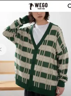 WEGO オーバーフィットドライタッチパターンカーディガンMサイズさらに値下げ❗