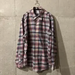 チェック柄 長袖シャツ ボタンダウン