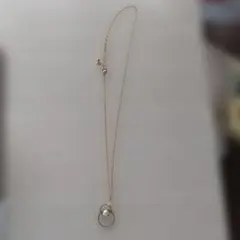 パールとリングのゴールドネックレス