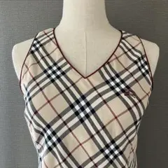 バーバリーブルーレーベル ワンピース ノバチェック ホース刺繍 38