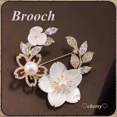 母の日 ブローチ 桜パール フォーマル 卒業式 入学式 春 ボックス無