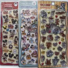 プチドロップステッカー 3枚セット ❤︎ Disney & トムとジェリー