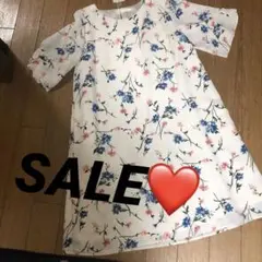 新品未使用/VIS花柄ワンピース/F